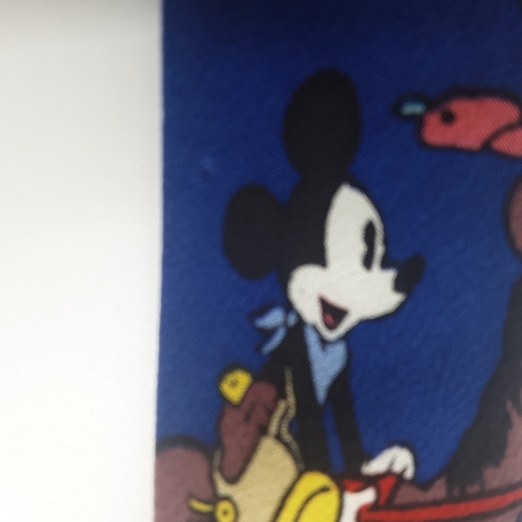 Balancine Vintage disney Mickey Mouse & Goofy Men's Tie Pure Silk - Picture 8 of 8